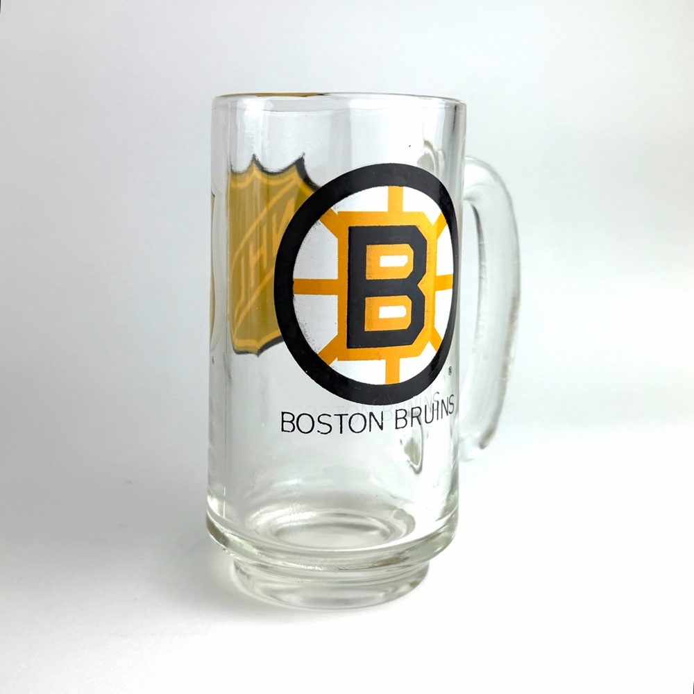 Vintage Boston Bruins NHL Glass Beer Mug